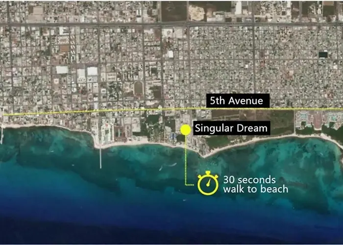 2022 Modern Steps To The Ocean W/ Hot Tub Apartahotel Playa del Carmen